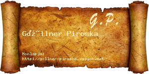 Göllner Piroska névjegykártya