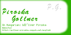 piroska gollner business card